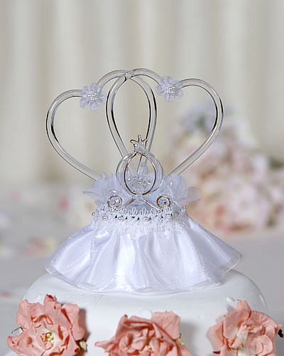 Pumpkin Coach Cake Topper With Glass Hearts