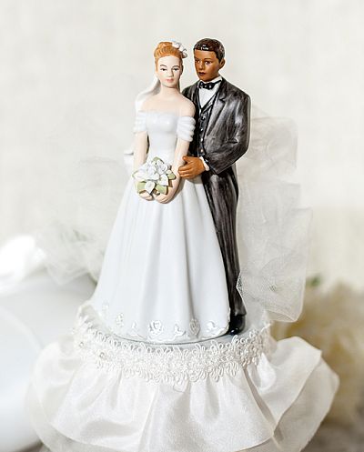 Interracial Tulle Cake Topper