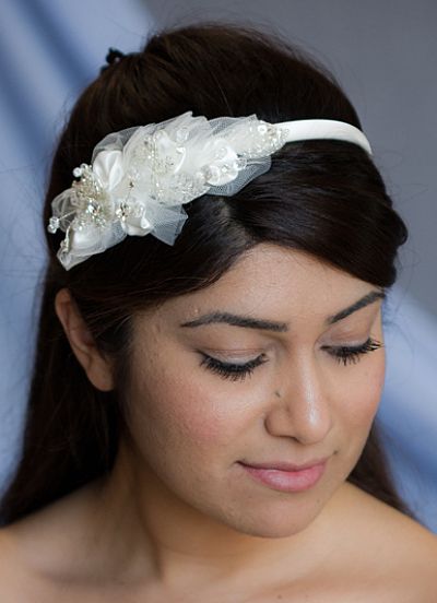 Satin and Crystals Beaded Headband