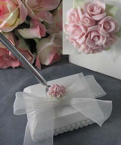 Rose Wedding Pen Holder