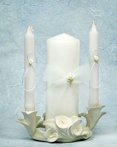 Porcelain Calla Lily Bouquet Wedding Unity Candle