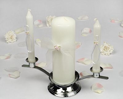 Porcelain Rose Bouquet Wedding Unity Candle