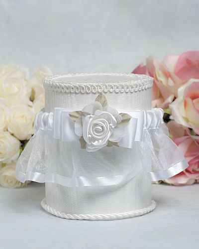 Satin and Organza Rose Plush Wedding Garter