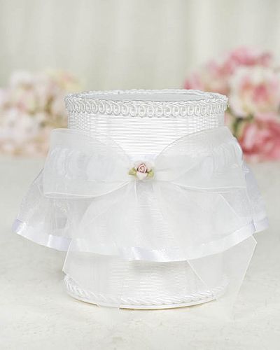 Porcelain Rose Bouquet Wedding Garter