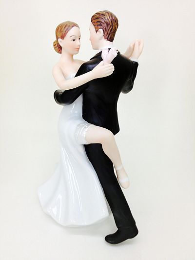 "Super Sexy Dancing" Wedding Bride and Groom Cake Topper Figurine 