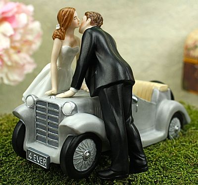 "I'll Love U 4 EVER" Wedding Cake Topper Figurine