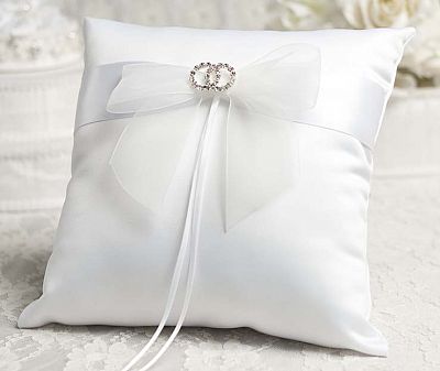 Rhinestone Rings Wedding Ring Bearer Pillow