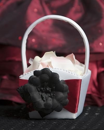 Gothic Romance Flower Girl Basket 