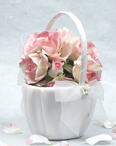 Porcelain Stephanoitis Bouquet Wedding Flowergirl Basket