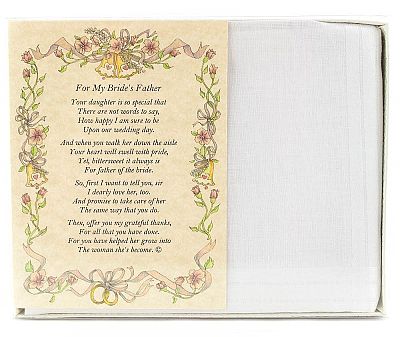 From the Groom to the Bride's Father Wedding Handkerchief