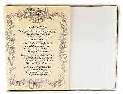 From the Bride to her Godfather Wedding Handkerchief