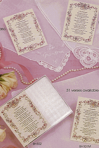 From the Bride to the Groom Poetry Hanky