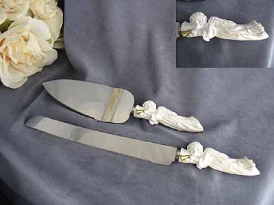 Cherub Angel Wedding Cake Server Set