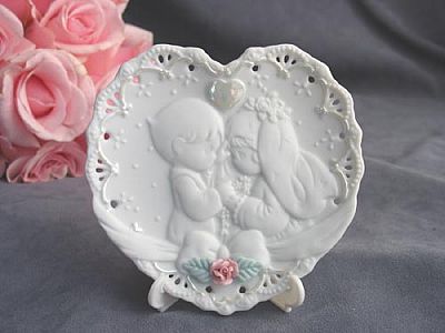 Precious Moments ® Forever True Porcelain Decorative Wedding Mini Plate