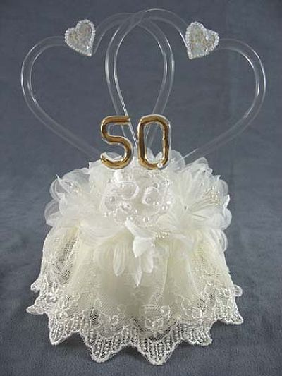 50th Anniversary Cake Topper