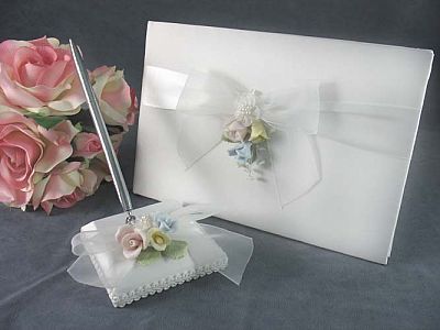 Pastel Rose Wedding Guestbook