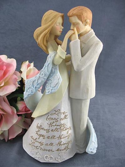 Foundations ® "Bride and Groom" Wedding Cake Topper Figurine