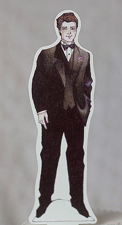 Ballroom Beauty Paper Doll Groom Wedding Cake Topper 