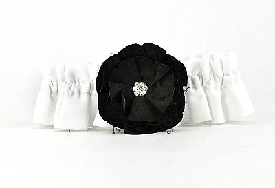 Black Rose Wedding Garter