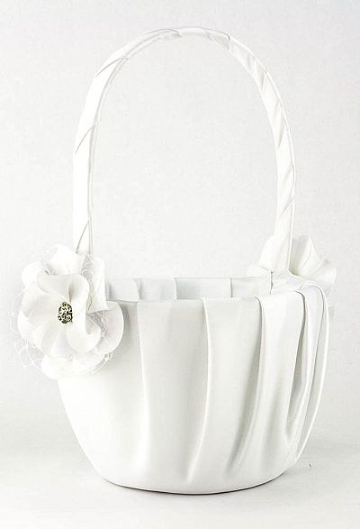 Netted Rose Wedding Flowergirl Basket