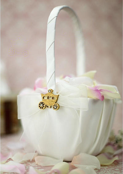 Elegant Fairy Tale Cinderella Coach Wedding Flowergirl Basket