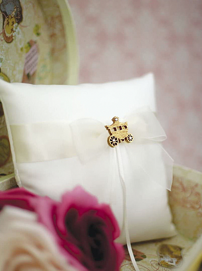 Cinderella Fairy Tale Coach Wedding Ring Bearer Pillow