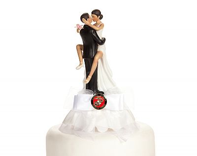 Military Sexy African American Cake Topper