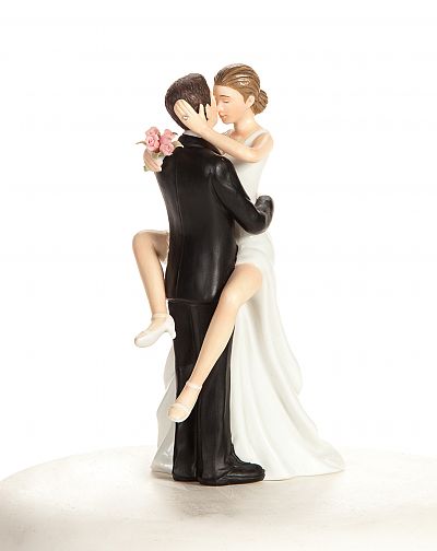 Funny Sexy Wedding Bride and Groom Cake Topper Figurine