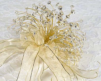 Gold Crystal Wedding & Quinceanera Bouquet