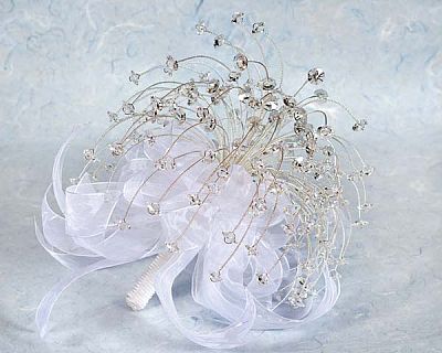 Silver Crystal Wedding & Quinceanera Bouquet