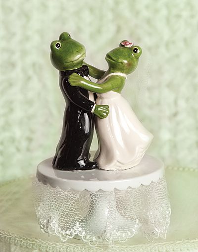 Dancing Froggie Wedding Cake Topper 