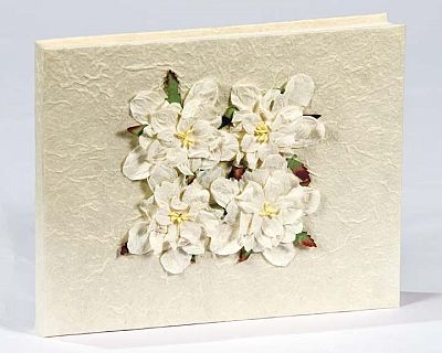 Gardenia Natural Paper Wedding Guestbook
