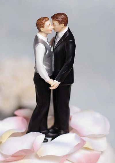 "Romance" Gay Wedding Cake Topper Figurine