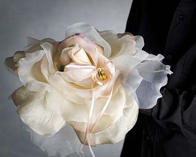Rose Romance Wedding Ring Bearer Pillows