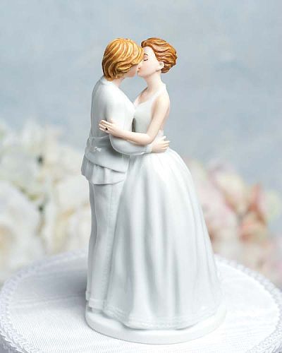 "Romance" Gay Lesbian Wedding Cake Topper Figurine