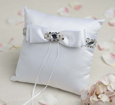Glam Jeweled Wedding Ring Bearer Pillow 