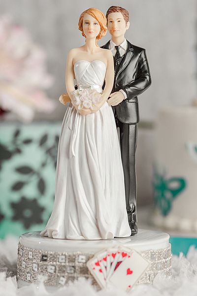 "Taking a Gamble" Mix and Match Wedding Cake Topper