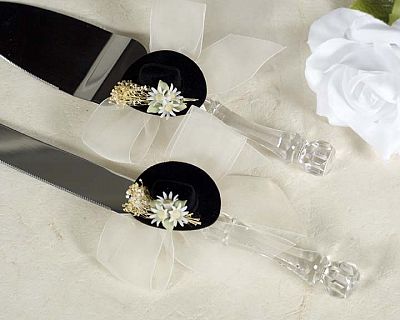 Cowboy Hat Western Wedding Cake Server Set 