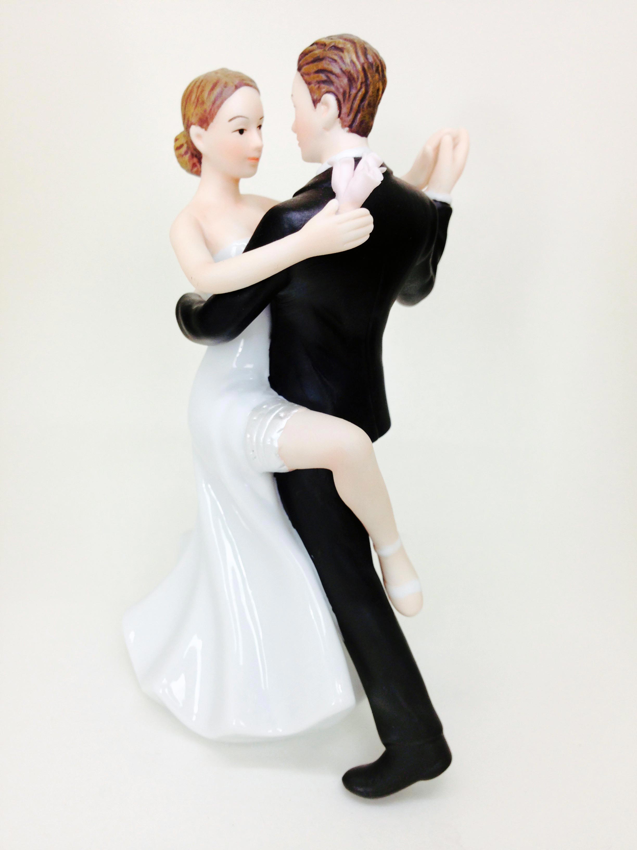 Bride and Groom Cake top funny couple dancing tango 