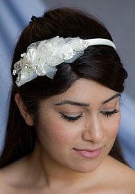 Satin and Crystals Beaded Headband