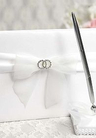 Rhinestone Rings Wedding Guestbook