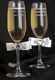 Glam Wedding Toasting Glasses