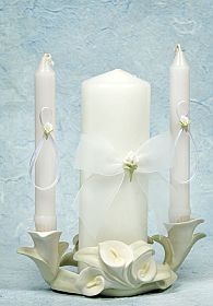 Porcelain Calla Lily Bouquet Wedding Unity Candle