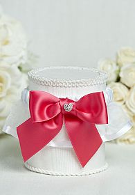 Crystal Heart Ribbon Garter