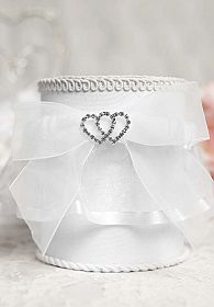 Rhinestone Hearts Wedding Garter