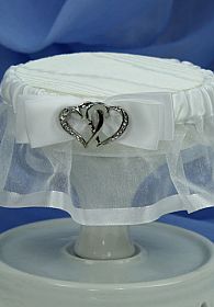 Double Hearts Wedding Garter 