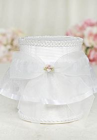 Porcelain Rose Bouquet Wedding Garter