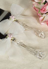 Porcelain Rose Bouquet Wedding Cake Server Set