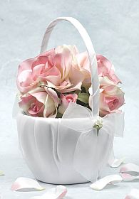 Porcelain Calla Lily Bouquet Wedding Flowergirl Basket