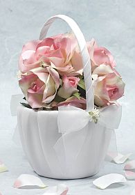 Porcelain Daisy Bouquet Wedding Flowergirl Basket